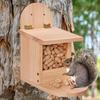 Creative Removal Cover Eco-friendly Squirrel Feeder Wooden Bird Food Pet Accessories