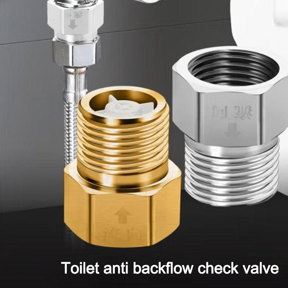 Латунный односторонний клапан Золотой Серебряный Обратный клапан Портативный обратный клапан Водонагреватель