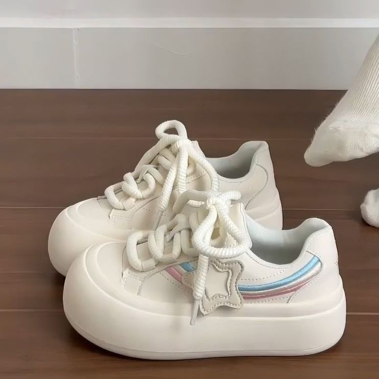 Spring Design Sense Little White Shoes Ins Trend Versatile Casual Star Shoes