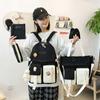 Backpacks 5PCS/set Kids School Bags Women Canvas Backpack Casual Children Korea Shoulder Bag Cute Satchel Schoolbag for Girls Mochila Escolar