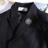 Korean Style Hollow Camellia Brooch Badge Rhinestone Brooch Temperament Suit Collar Pin Decoration