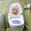 Красочные цветочные наклейки для унитаза, водонепроницаемые, съемные, самоклеящиеся, ПВХ, настенное искусство для гостиной, ванной комнаты