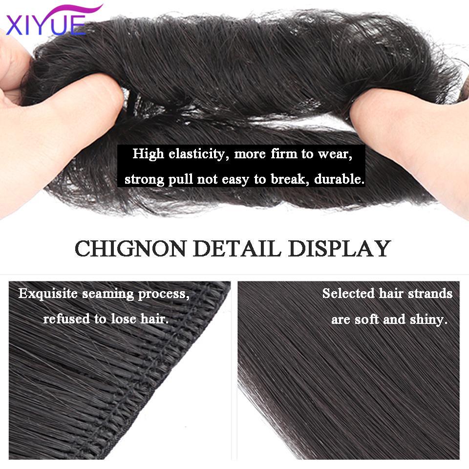 Synthetic Flexible Hair Buns Curly Scrunchy Chignon Elastic Messy Wavy Scrunchies Wrap For Ponytail Extensions For Women