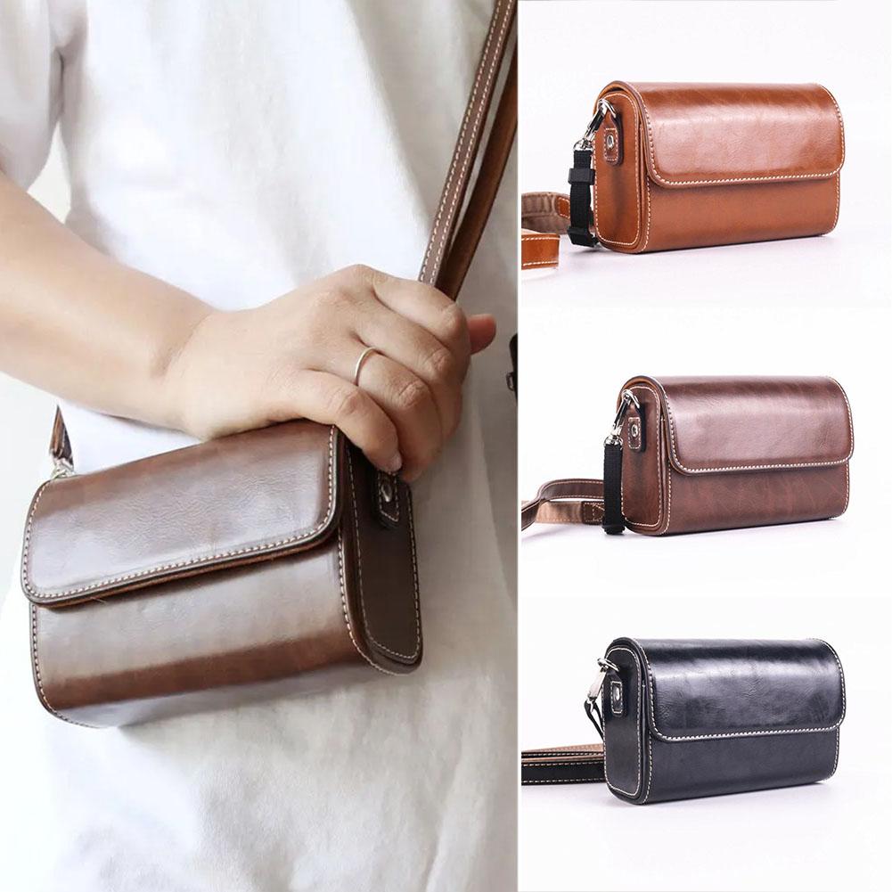 Retro Camera Leather Bag Case With Shoulder Belt for Sony HX90 RX100 G7X3 HX99 G7X2 SX730 For C E7L9