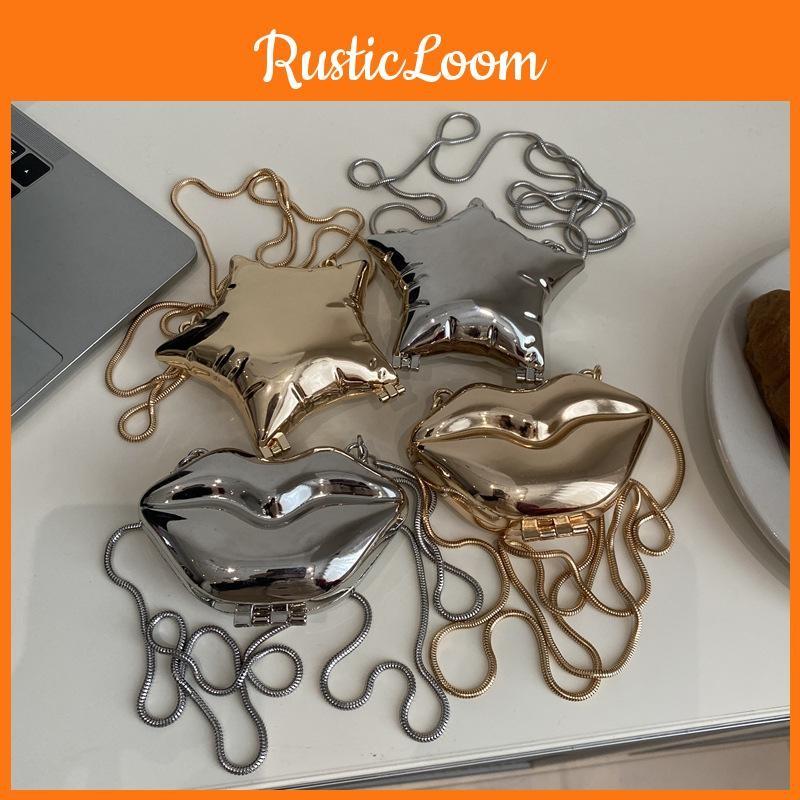 Acrylic Delightful Star Coin Purse Cute Mini Lip Shape Design Perfect Crossbody Bag Children For