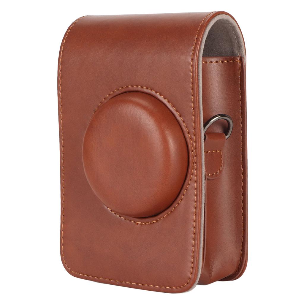 Camera Case Vintage Waterproof Soft PU Leather Protective Case with Detachable Strap for Instax