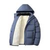 Winter Duck Down Coat Men Fleece Hooded Jacket Fashion Cotton Padded Jackets Winter Casual Puffer