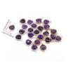 1Pc, Energy Natural Stone Amethyst Connector, Reiki Healing Purple Crystal Pendant Charms Heart Connectors for Jewelry Making DIY Necklace Accessories