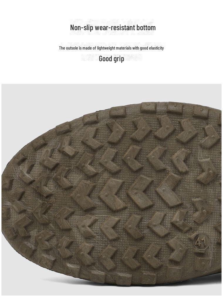 Men's Retro Waterproof Slip-On Work Shoes - Non-Slip, Wear-Resistant Low-Top for Autumn and Winter