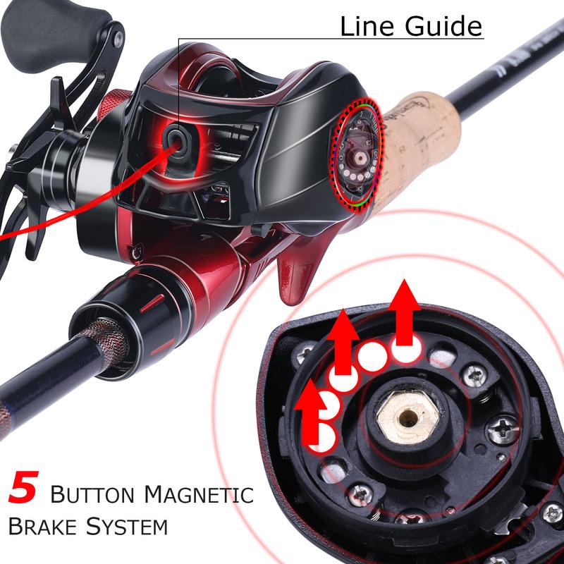 Комбинированные удочки и катушки Удочка для наживки 1,8 м/2,1 н с катушкой 17+1 BB для рыбалки в путешествиях