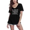 Women's Novelty T-Shirt All I Need Is Coffee And Mascara - Make Up Funny Tee Shirt