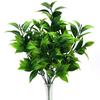 7 Branches Green Artificial Plants for Garden Bushes Fake Grass Eucalyptus Orange Leaves Faux Plant for Home Shop Decoration