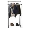 METAL CLOTHES RACK DOUBLE CASTER 80X43X160CM
