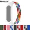 Weave Colorful Silicone Wristband Strap for Mi Band 7 6 5 4 Replacement Strap for Mi Band 3