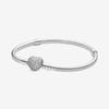 Moments Sparkling Heart Clasp Snake Chain Bracelet