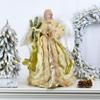 Christmas Doll Standing Treetop Figurine Angel In Gown Home Table Decoration Room Decor Statue Home Accessories Desk Decor