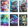 For Samsung Galaxy Tab A 10.1,Tab S6 Lite,Tab A7 Lite,Tab A7 10.4,Tab A 10.5,Tab S5e..Cute Animal and Landscape Pattern Design PU Leather Tablets Case