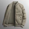 Middle-aged Dad Men's Baseball Collar Down Jacket Men's Short Winter Thickened Warm Gray Duck Down Jacket Casual Jacket