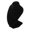 Velvet Necklace Bust Display Stands Pendant Chain Jewelry Rack Black