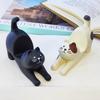 Cute Cat Resin Phone Holder – Lazy Bracket Desktop & Car Stand, Mini Portable Multi-Functional