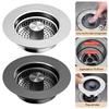 Kitchen Sink Drain Strainer Rust-Resistant Universal Simple Installation Easy To Clean Anti-Clogging Sink Stopper