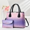 New Stone Grain Bag Multi-layer Large Capacity High Appearance Level Fashion Handbag Gradient Color Matching Shoulder Bag