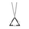 Men Necklace Triangle Square Pendant Necklace Dating Work Party Versatile Style Necklace Clothing