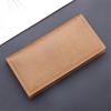 New Men Long Thin Slim Wallets Vintage Pu Leather Male Credit Card Holder Brown Money Purses Solid Simplicity Wallet For Man