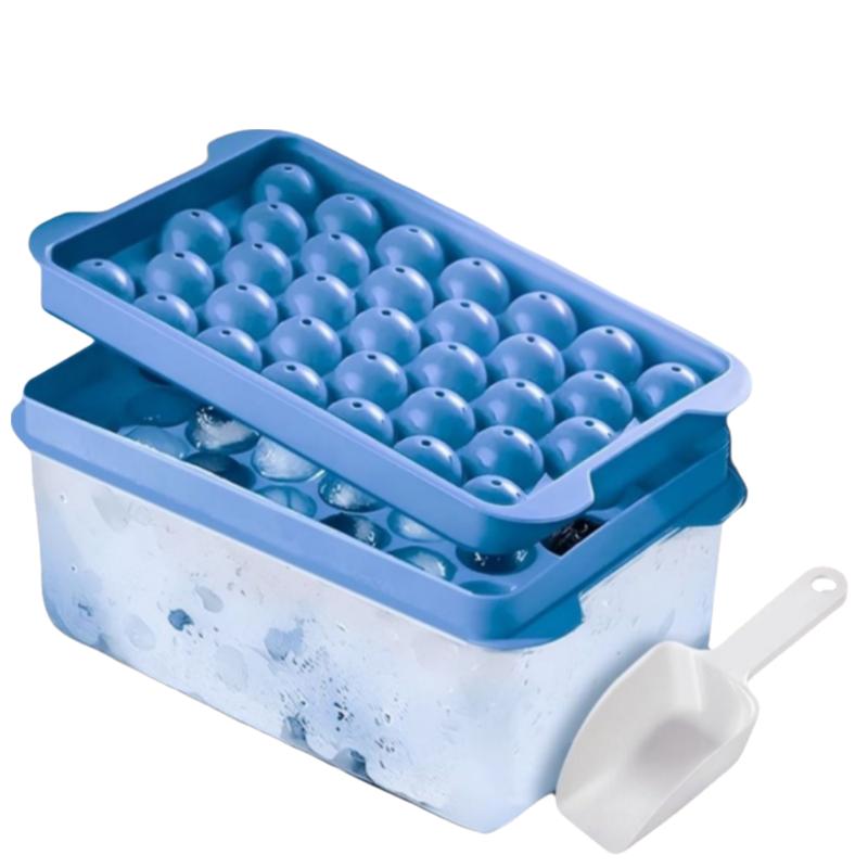 Round Ice Cube Tray Silicone Whiskey Sphere Mold Creative Ice Grid Mold Hockey Ball Maker