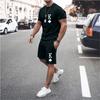 Men Clothing Men T-Shirts Shorts Sets 3D Printed King Letter Men's Fashion Tracksuits Oversized Short Sleeve T Shirt Pants Set