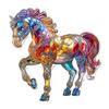 2D Acrylic Horse Pendant Flat Cartoon Horse Pendant Keychain Charm Colorful Horse Ornament for Backpack Christmas Tree Decoration