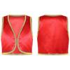 Boys Arabian Prince Costume Open Front Golden Sleeveless Vest Halloween Cosplay Fancy Dress Up