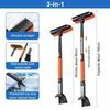 Car Retractable Ice Removing Brush Shovel 3 In 1/5 In 1 Winter Snow Scraper Cleaning Accessory