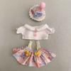 Multicolor Doll Clothes Accessories Hairband Suspender Toy Cap Dress Suit  Cotton Stuffed Doll