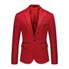 Пиджак с длинным рукавом, элегантный мужской пиджак на весну и осень с лацканами, застежкой на одну пуговицу, карманами с клапанами, формальный для А
