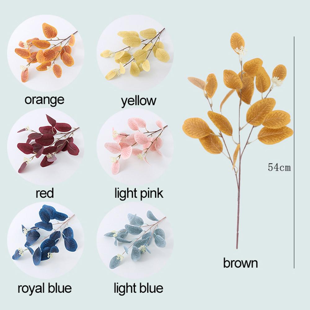 Prop Bridal Bouquet Leaves With Fruits Simulation Plants Branches Artificial Eucalyptus Stems