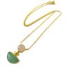 [P2292] - Artisanal Gold-plated Necklace 'Princesse Ottomane' Pink Green Gold