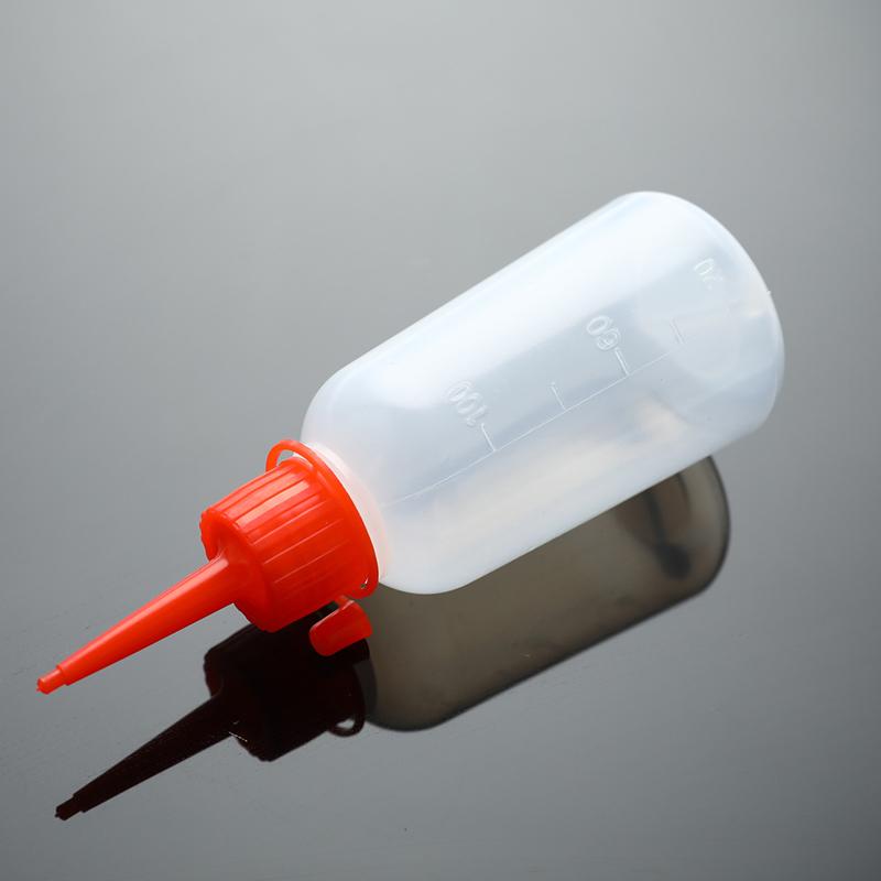 100Ml Plastic Clear Tip Applicator Bottle Plastic Squeeze Bottle With Tip Cap