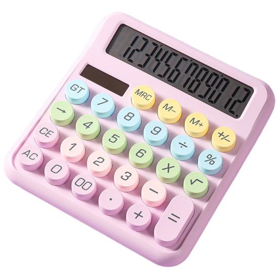 Calculator Typewriter Style Large LCD Display Easy Reading Round Keys Calculator for Everyday Office Use