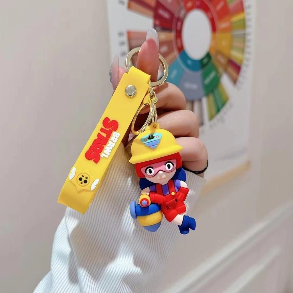 Милый мультяшный силиконовый брелок для ключей от машины Brawl Stars Нита Джесси Би Спайки Пэдди