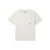 Solid Logo Outdoor Casual Comfortable Crew Neck Short Sleeve T-Shirt Men Tops Vintage-White A6RFD-CM9