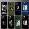 Anime Attack On Titan Phone Case For Iphone 11 12 Mini 13 14 Pro Xs Max X 8 7 6s Plus 5 Se Xr Shell