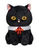 Mofu Black Kitten Nyan Plush Toy Mofu Shark Nyan BIG Large Black Cat Kuroneko Black Nyan Red 28cm Sand Sand Approx.
