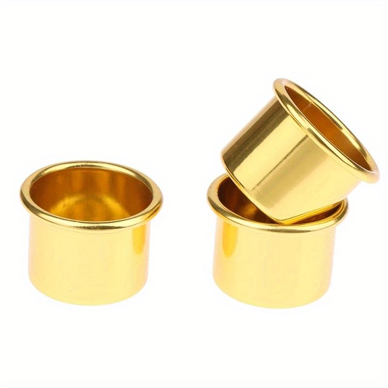 10 шт. Мини-круглая подставка для свечей, золотая подставка для подсвечника своими руками, подставка для контейнера, аксессуары из алюминия для домашнего декора вечеринки