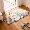 Floor Mat Non-Slip Backing Cat Design Easy Maintenance Versatile Rug Living Room Bathroom Kitchen Home Decor