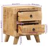 VidaXL Bedside Table 40x32x46 Cm Solid Raw Mango Wood 4104511