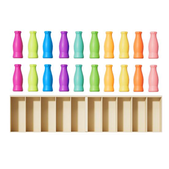 1 Set Bottle Color Matching Toy with 45950 Colorful Bottles Children Toddlers Boys Girls