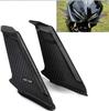 2pcs Black Carbon Fiber Look Motorcycle Winglet Side Fairing Spoiler Air Deflector