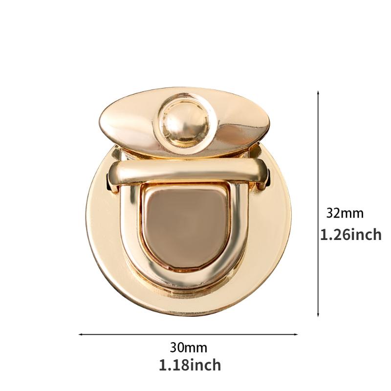 2pcs Women's Lock Clasp DIY Craft Hand Bags Clasp Catch Buckles Metal Snap Clasp Locks Wallet Fasteners Wallet Buckle Totes