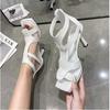 2024 New Summer Women FemaleLeisure Hollow Out Thick Soled Shoes Sexy High Heels Sandals Outdoor Romanesque Fashion Pumps